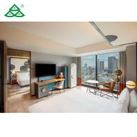 Projet d'hôtel Hilton, ensemble de meubles d'hôtel modernes de luxe sur mesure, appartement, villa, ensemble complet, suite, ensemble de meubles de chambre d'hôtel