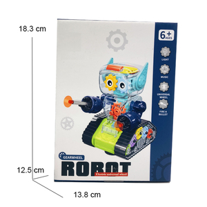 Nuovo Prodotto: <span class=keywords><strong>Robot</strong></span> Giocattolo Elettrico con Ruota Dentata, Gioco di Tiro con Suoni e Luci - Product Image 4