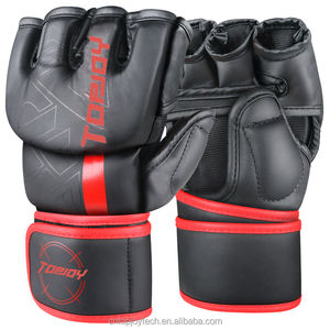 Gants de combat de combat de qualité professionnelle en cuir portable Logo personnalisé Muay Thai MMA d'entraînement UFC MMA - Product Image 1