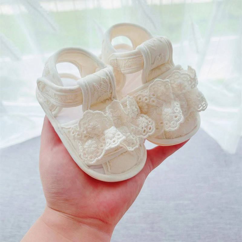Baby Girls Summer Sandals 0-1 Year New Product Princess Party Wedding Dress Flats Shoes First Walkers Prewalkers