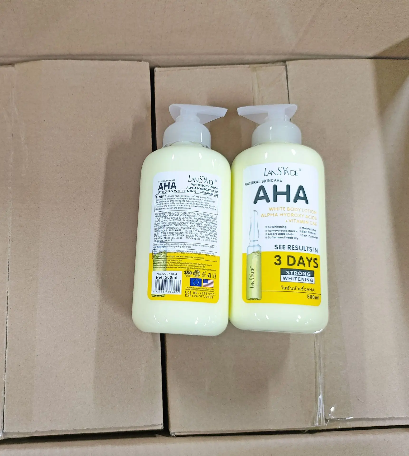 Lansyade AHA Body Lotion - Vitamin C & Hydrating Cream
