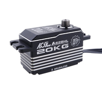 Servo HV sin Escobillas de Perfil Bajo Programable AGFrc A62BHL con Carcasa de Aluminio, 20KG, 0.07Seg, para Coche, Barco y Avión RC