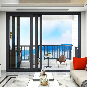 <span class=keywords><strong>Porte</strong></span> coulissante en verre avec cadre en aluminium et verre trempé <span class=keywords><strong>pour</strong></span> patio, balcon, extérieur, villa, appartement, chambre, maison - Product Image 2