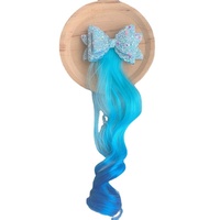 BELLE WORLD Pince à Cheveux Nœud Papillon en Cristal Dégradé Élégant pour Enfants, Accessoire de Coiffure pour Filles, Nouvel An