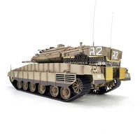 Henglong 3958-1 PRO ISR Merkava MK 1/16 ölçekli askeri IR savaş uzaktan kumandalı Tank Model 2.4G çekim BB duman ses Metal