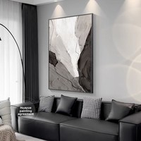 Tableau mural abstrait moderne et minimaliste pour salon, sur toile, avec cadre noir, haut de gamme, pour fond de canapé, sur pied