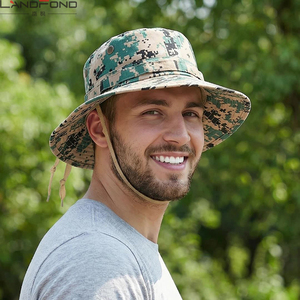 Sombrero <span class=keywords><strong>de</strong></span> Pescador para Hombre Landfond, Accesorio <span class=keywords><strong>de</strong></span> Primavera/Verano, Protección Solar, Camuflaje, Ala Ancha, Transpirable - Product Image 4