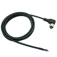 M12 4pin femelle étanche connecteur à Angle droit B codé M12 B code 4Pin femelle à câble ouvert