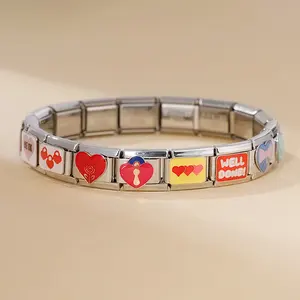 Bracelet de couple amour longue <span class=keywords><strong>distance</strong></span> breloque coeur en acier inoxydable autres bracelets et bracelets de mode pour la fabrication de bijoux de couple - Product Image 4