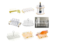 Ensemble de supports à vin et coupes en résine Judaica personnalisés pour Waterdale, Purim, Pessa'h, Shabbat, Rosh Hashanah, cadeau pour hôtesse