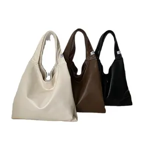 Customized Tote Bag Retro casual shoulder women's bag New ins soft leather fashion Big Capacity messenger bag