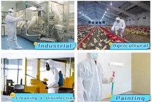 An toàn Công Nghiệp PP microporous Coverall lao động cung cấp hóa chất phù hợp với mui xe