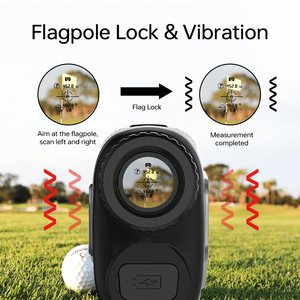 1700y लेजर रेंजफाइंडर पर गोल्फ शिकार ढलान पर/ऑफ स्विच ± 0.5yd सटीकता 6.5x मैग्निफिकेशन फ्लैग लॉक कंपन एफडा - Product Image 2