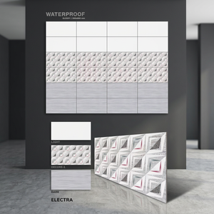 Vente en gros de carreaux muraux numériques en céramique brillante de 12x24 pouces 300x600mm 30x60cm finition émaillée d'approvisionnement d'usine imitant la brique réfractaire de Hall - Product Image 5