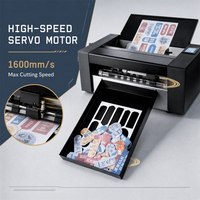 Bost. Machine de découpe d'étiquettes semi-automatique ZKSV370, moteur servo haute vitesse, découpe de contour CCD, 360 mm, 1600 mm/s, 220 V, 1 an, 42 kg