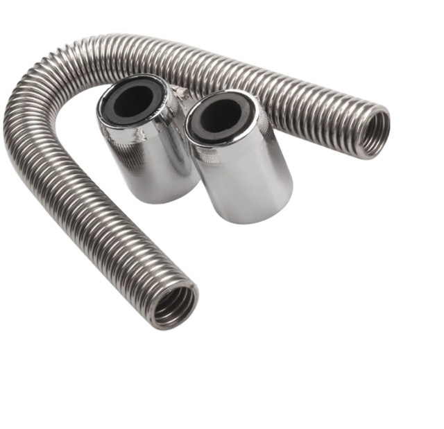 XuZhong Auto Cooling Kit 24" Stainless Steel Radiator Hose Flexible Cooling Water Hose Kit