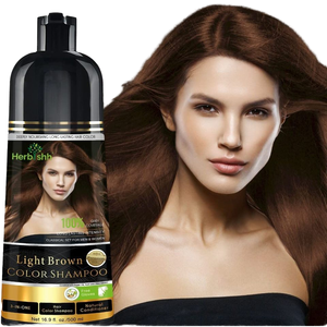 Herbishh Shampoo Colorante 3-in-1 da 500ml, Tinta Magica <span class=keywords><strong>per</strong></span> <span class=keywords><strong>Capelli</strong></span> Grigi, Colore Duraturo in Minuti, Crema Marrone Scuro Senza Ammoniaca <span class=keywords><strong>per</strong></span> Uso Domestico - Product Image 6