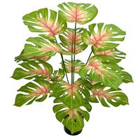 Plantes artificielles décoratives, bonsaï artificiel, plante Monstera Deliciosa, arbre artificiel