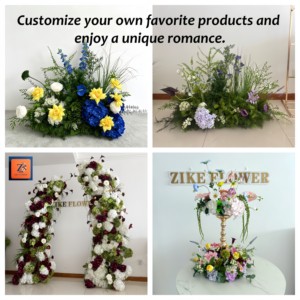 Arrangement floral artificiel de luxe bordeaux au toucher réel pour la décoration de lieux événementiels et la décoration florale d'événements - Product Image 6