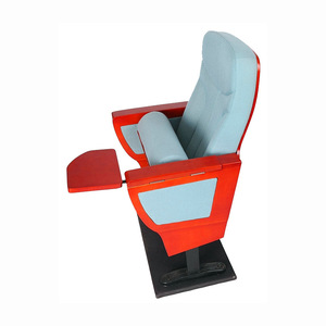 Silla de Teatro Plegable con Reposabrazos Azules y Rojos para Auditorio, Hotel, Escuela y Campo Deportivo - Product Image 5