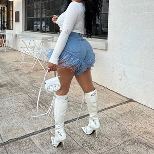 Trending Summer Shorts <strong>Women</strong> Denim <strong>Stretchy</strong> Shorts <strong>Jeans</strong> High Fashion Denim Street Wear Denim Shorts - Product Image 2
