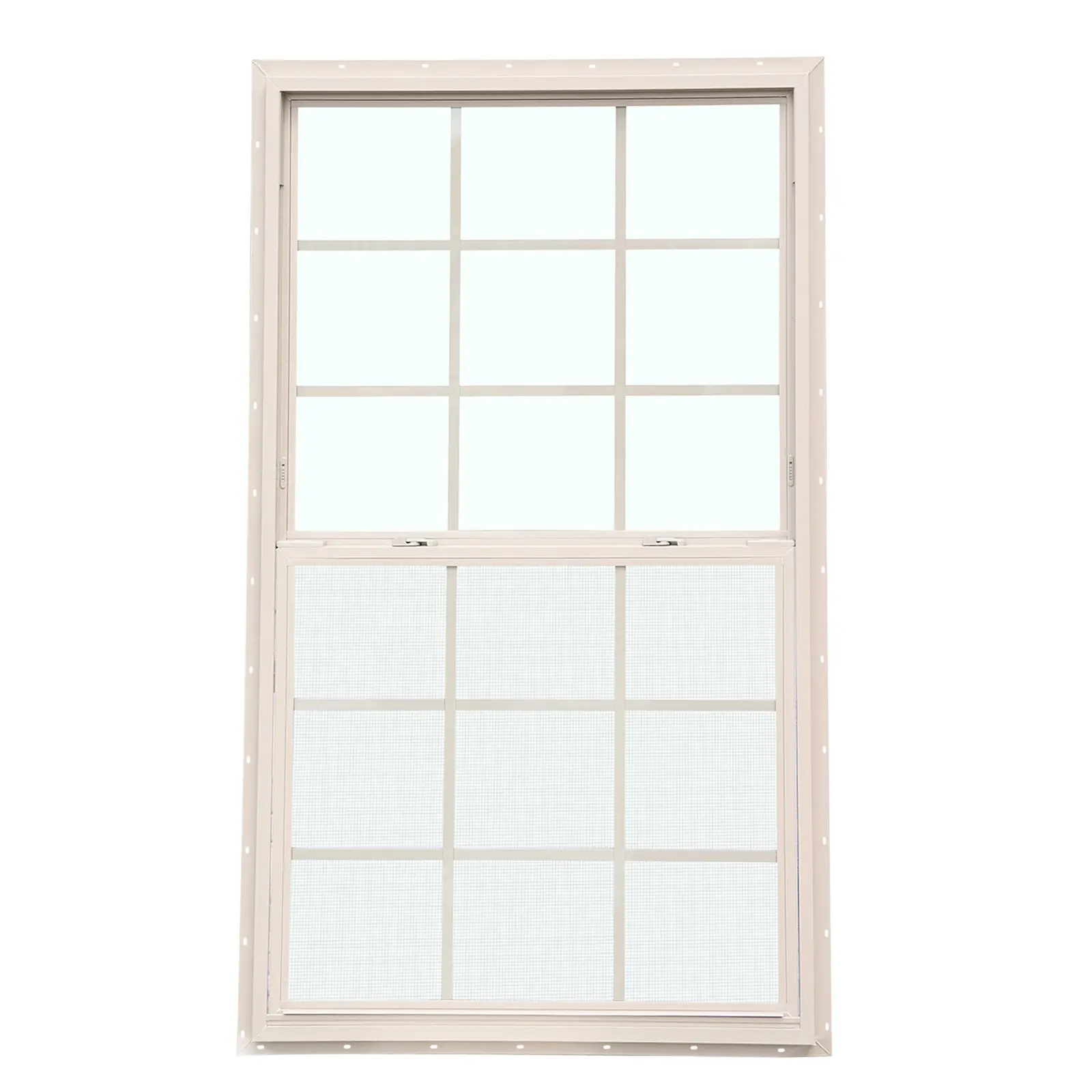 Perfiles de puertas y ventanas de una sola pieza e inclinables de vinilo Upvc de estilo americano Ventana de PVC de una sola pieza