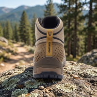 Botas de Senderismo de Gamuza Impermeables para Hombre ELKLAND, Puntera Cerrada, Suela de Goma, Entresuela de EVA, Zapatos de Trekking para Todas las Estaciones