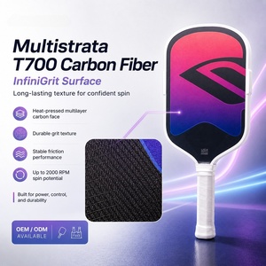 Nouvelle Raquette de Pickleball OMNI 2026, Face en Fibre de Carbone T700, Noyau en Mousse <span class=keywords><strong>Double</strong></span> Anneau, 16mm, Légère, Contrôle du Spin - Product Image 3