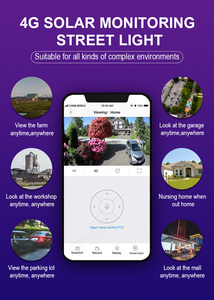 Lampe solaire LED intelligente tout-en-un pour extérieur avec capteur de mouvement Wifi 4G, 60w 80w 120w 300w, avec caméra CCTV FL-Y - Product Image 4