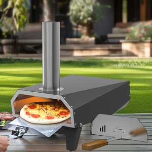 Four à <span class=keywords><strong>pizza</strong></span> à <span class=keywords><strong>gaz</strong></span> en acier inoxydable de 12 pouces, design moderne, portable, cuisson rapide en carton, petite <span class=keywords><strong>pierre</strong></span> à <span class=keywords><strong>pizza</strong></span> pliante à 500 degrés - Product Image 4