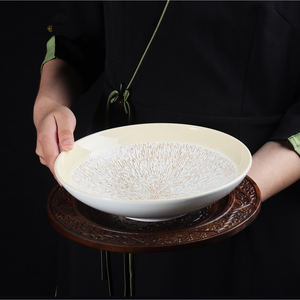 Pionieristico artigiano creativo in ceramica su misura piastra di ricarica contemporanea BPA Free stoviglie per la cucina occidentale - Product Image 3