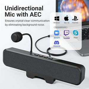 Computer Speakers with Built-in Microphone for Desktop PC/USB Monitor-Wired Laptop <b>Sound</b> <b>Bar</b> Home Theatre 2.0 Channel 10-30W - Product Image 4