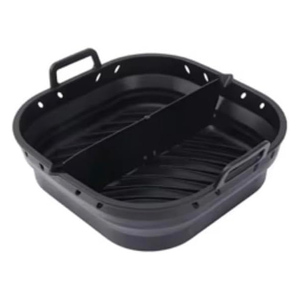 Food Grade BPA Free Eco-Friendly Silicone Air Fryer Accessory <b>Set</b> Basket Foldable Square Mold Baking Tray Liner Pot Fryer - Product Image 1