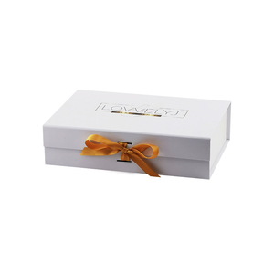 Customized Print logo White Cardboard Magnet Boxes <b>Magnetic</b> Closure <b>Box</b> with Ribbon - Product Image 3