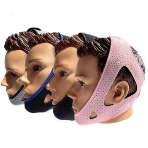 뜨거운 판매 하이 퀄리티 중지 코골이 통기성 턱 스트랩 안티 코골이 턱 벨트 수면 지원 조정 가능한 목 중괄호 코골이 - Product Image 1