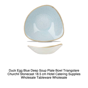 Bol creux triangulaire bleu œuf de canard 18,5 cm Churchill Stonecast Sdestrb7 - Product Image 2