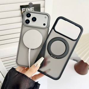 Coque de téléphone magnétique en TPU+PC, style Ins, pour 17 13 14 15 16 Pro Max, avec support rotatif à 360° - Product Image 2