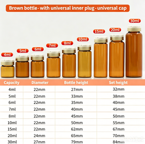 3ml 5ml 7ml 10ml Amber Sterile Glass Vial with <b>Rubber</b> Stopper for Injection and Infusion Liquids - Product Image 4
