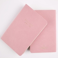 Carnet élégant en cuir PU velours rose, pages à pois roses, couverture personnalisée, bande de ventre, journal, agenda, planificateur pour fille