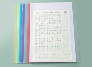 A4/A5 Heavy-Duty Transparent L-Shaped Folder, Multi-Color 2-Pocket Document <b>File</b> for Report & Data <b>Storage</b> - Product Image 2