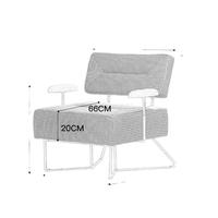 Canapé simple de style nordique à motif pied-de-poule, fauteuil de salon et chambre à coucher, chaise longue de designer, siège rembourré, mobilier.