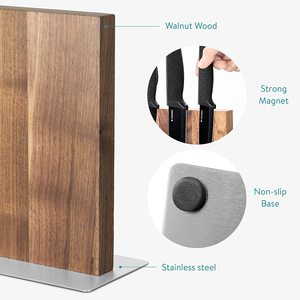 Support magnétique double face en bois <span class=keywords><strong>pour</strong></span> <span class=keywords><strong>couteaux</strong></span> <span class=keywords><strong>de</strong></span> <span class=keywords><strong>cuisine</strong></span>, ciseaux et ustensiles en métal - Product Image 5
