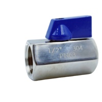 Mini robinet à tournant sphérique en acier inoxydable SS304 NPT et BSPT extrémité filetée femelle arrêt manuel pour robinet à tournant sphérique de sécurité de l'eau