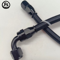 Kit de tuyaux d'huile et de carburant tressés en nylon et acier inoxydable AN4 AN6 AN10 AN12 AN16 AN20 avec raccords pivotants, kit personnalisé en PTFE pour E85