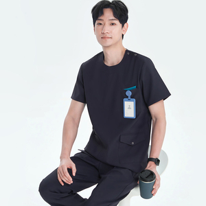 New Crew-neck Clinic Uniform <strong>Supplier</strong> <strong>Medical</strong> Uniforms Nurse Durable Breathable Dentist Laboratory Doctor Suits for Men - Product Image 2