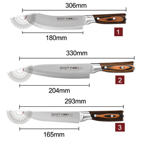 Professionale in acciaio inox cucina <span class=keywords><strong>macellaio</strong></span> coltello Set disossamento coltello macellazione con manico in legno Pakka - Product Image 6