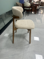 Fauteuil de Loisirs Nordique Moderne en Bois Massif avec Tissu pour Intérieur Hôtel, Restaurant, Café ou Meuble de Salon