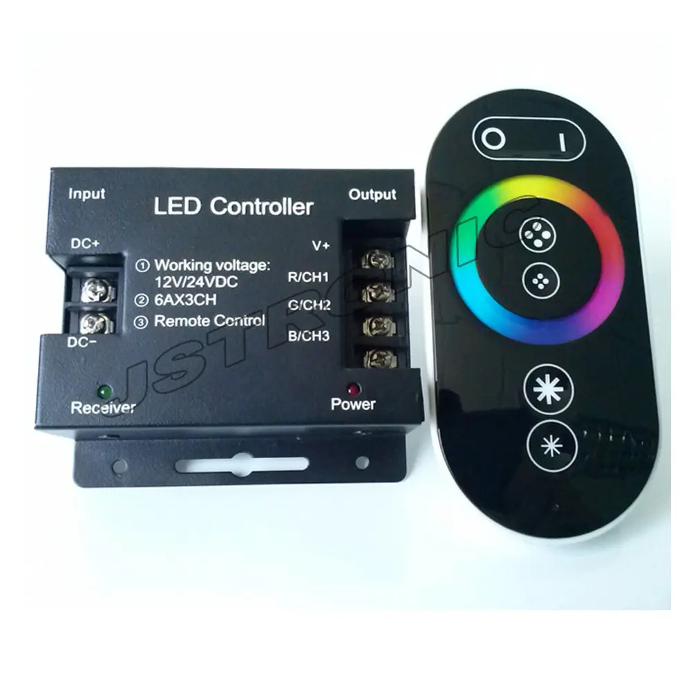 Pengendali LED <span class=keywords><strong>RGB</strong></span> Remote Kontrol Sentuh Nirkabel RF