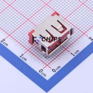 919-152A1072D10400 USB Connector Bent Lead Through Hole Connector Type-A USB 2.0 Female Right Angle Insert - Product Image 1