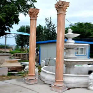 맞춤형 야외 빌라 천연 유럽 스타일 대리석 기둥